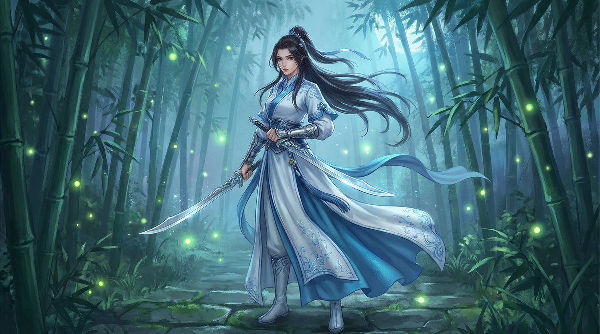 萝莉岛原创视频-竹林剑舞